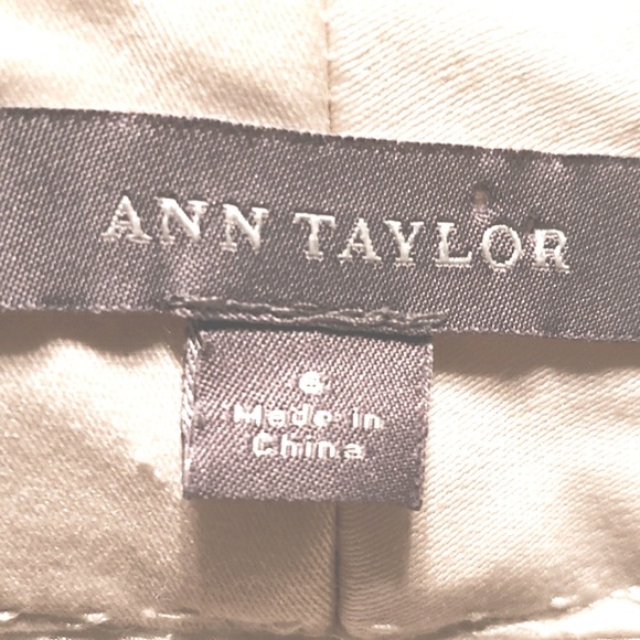 ANN TAYLOR CREAM TUXEDO PANT SATIN TRIM SZ 6 - Picture 4 of 8